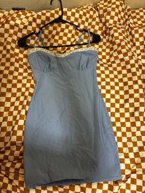 chinese dress ladies Gathered Cut-Out With Lace Trim Mini Dress main image 1